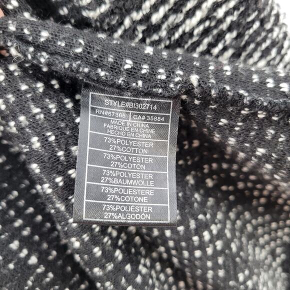 BB Dakota Womens Knit Cardigan Black XS Open Front Design Relaxed Fit 3/4 Sleeve - Picture 11 of 12
